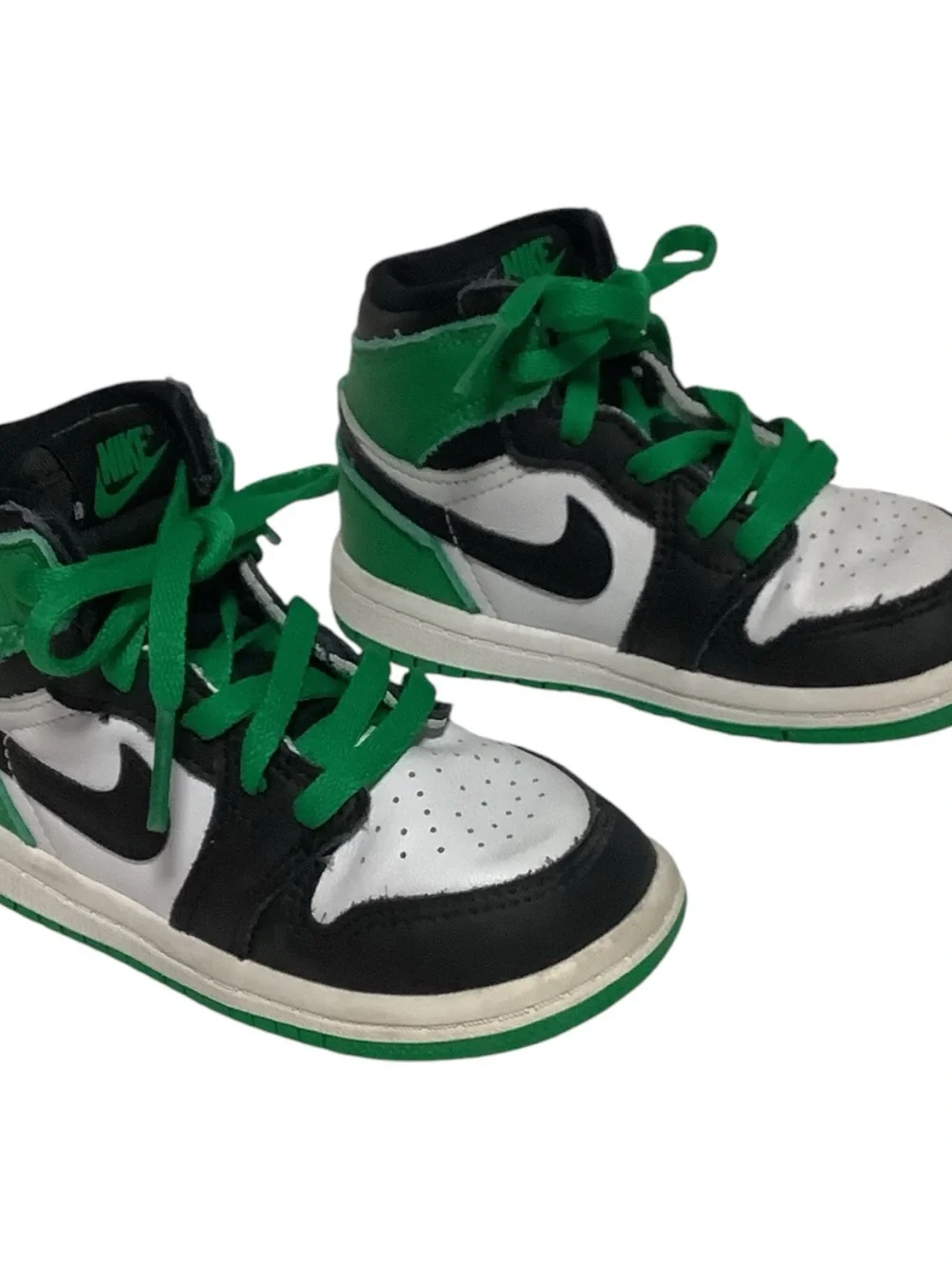 Nike Air Jordan 1 Retro Green Boys Size 7C Athletic Shoes Sneakers